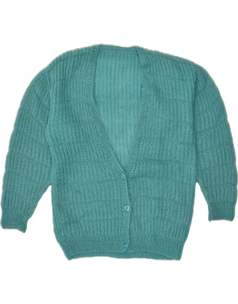 VINTAGE Womens Cardigan Sweater UK 14 Large Turquoise | Vintage Vintage | Thrift | Second-Hand Vintage | Used Clothing | Messina Hembry 