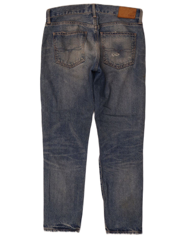 Polo Ralph Lauren Womens Waverly Distressed Cropped Jeans W26 L28 Blue