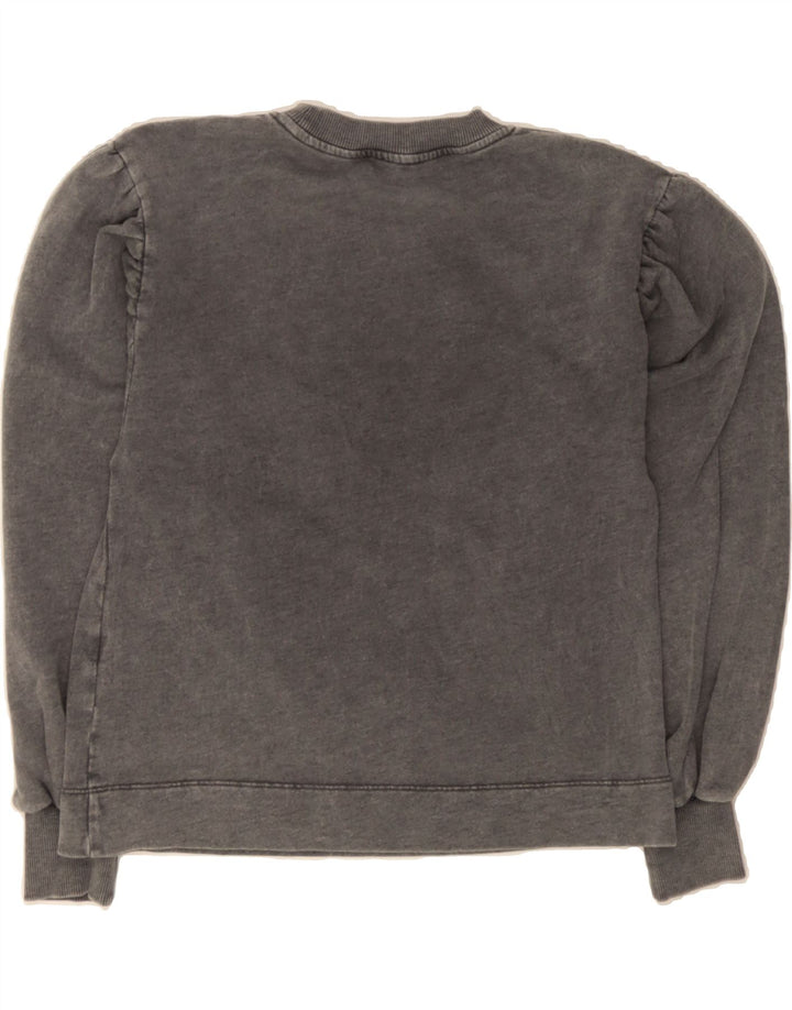 ZARA Womens Oversized Sweatshirt Jumper UK 10 Small Grey Cotton Vintage Zara and Second-Hand Zara from Messina Hembry 
