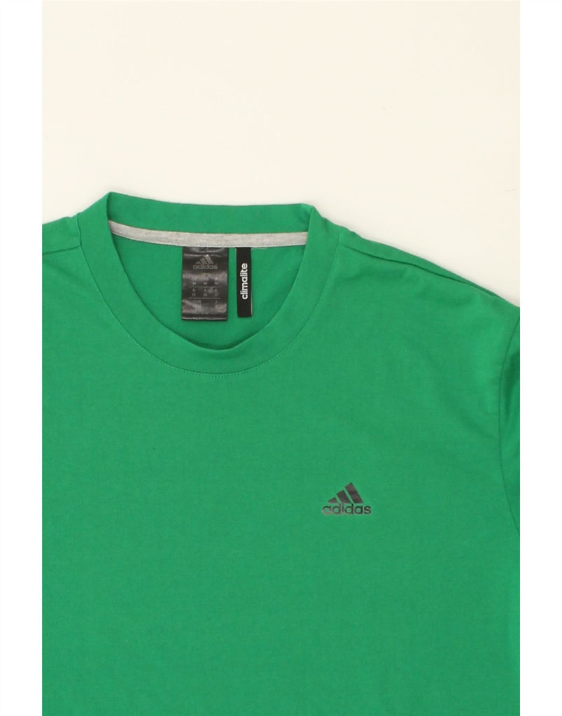 ADIDAS Mens Climalite T-Shirt Top Medium Green Polyester | Vintage Adidas | Thrift | Second-Hand Adidas | Used Clothing | Messina Hembry 