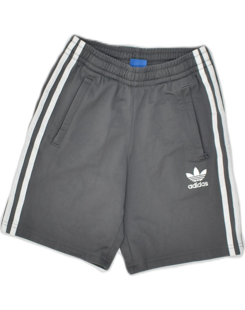 ADIDAS Boys Sport Shorts 9-10 Years Grey Polyester | Vintage Adidas | Thrift | Second-Hand Adidas | Used Clothing | Messina Hembry 