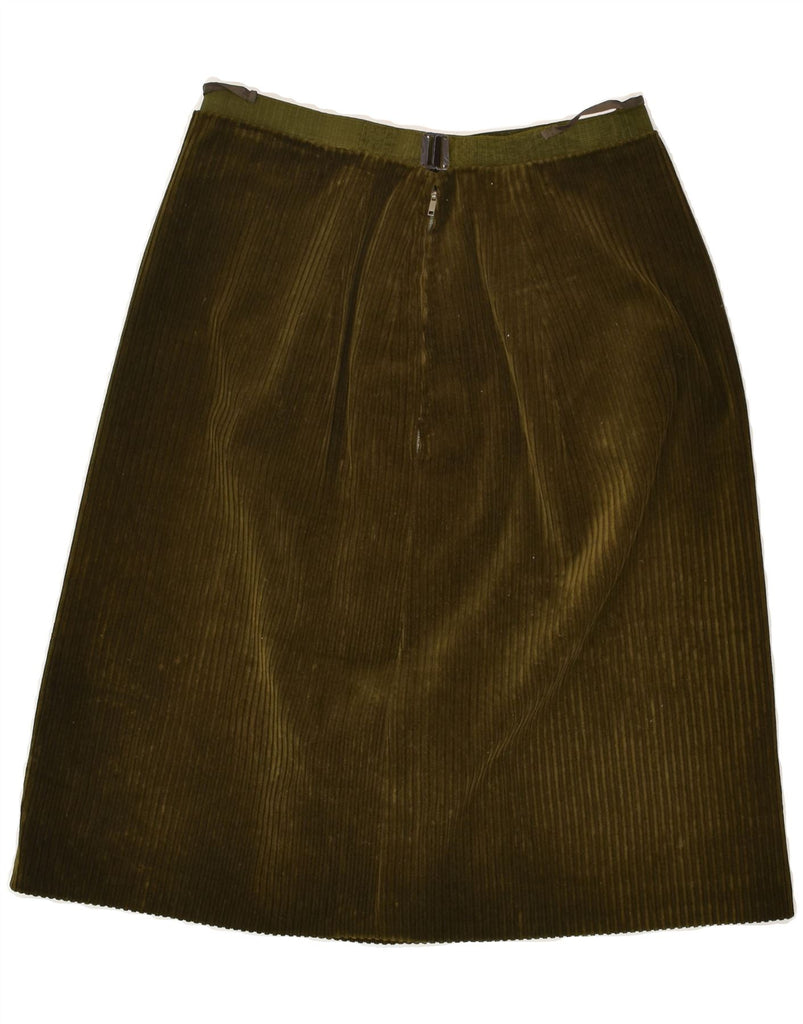 VINTAGE Womens Corduroy Skirt W26 Small Khaki | Vintage Vintage | Thrift | Second-Hand Vintage | Used Clothing | Messina Hembry 