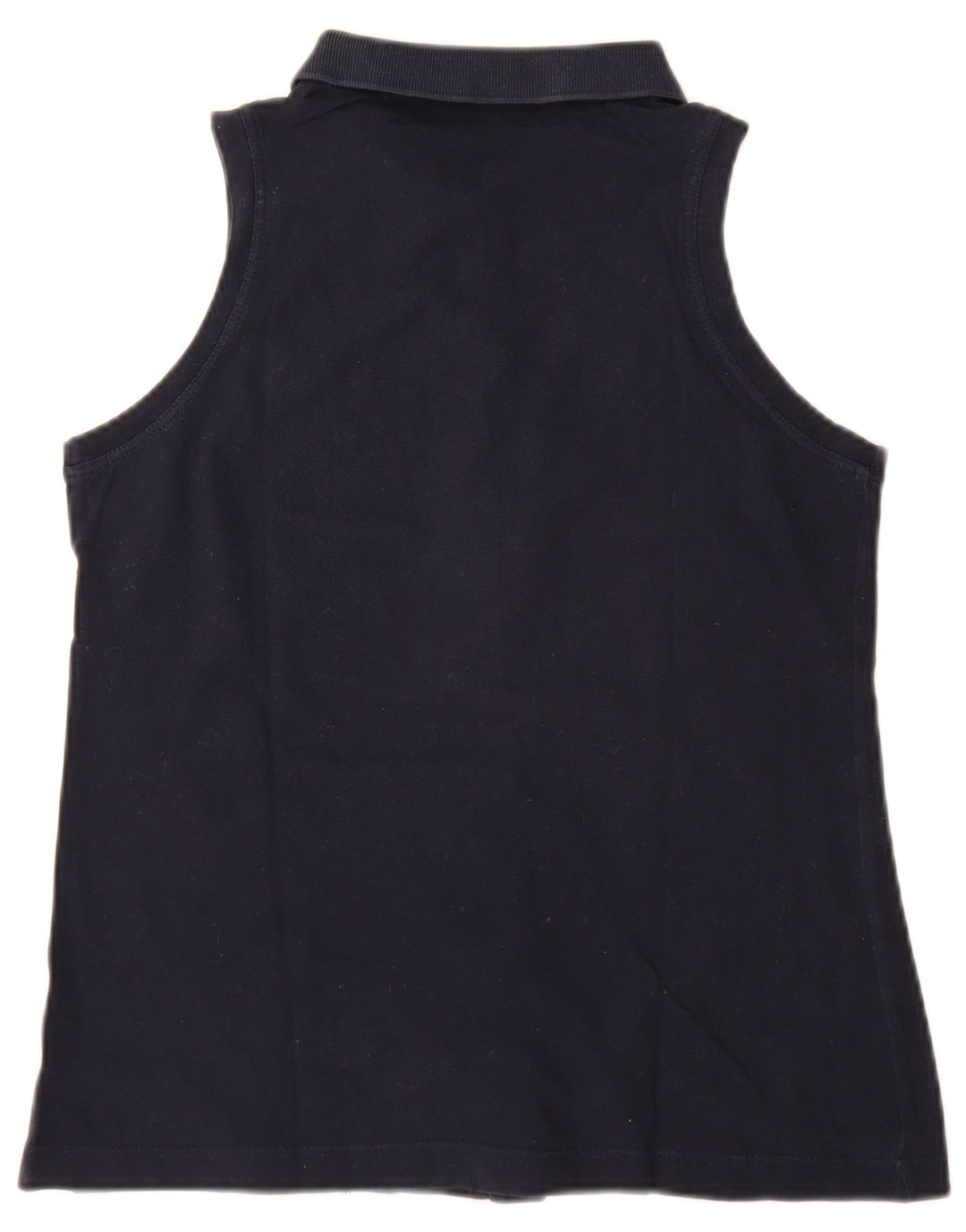 Sergio Tacchini Womens Sleeveless Shirt Blouse UK 12 Medium Navy Blue
