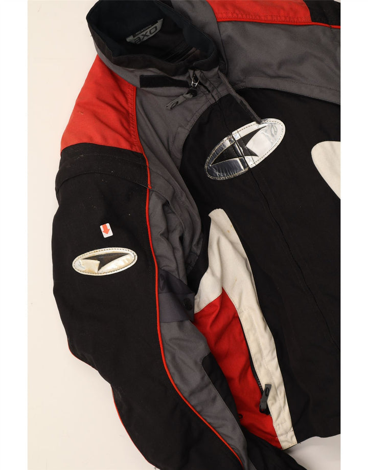 AXO Mens Motorcycle Racer Jacket UK 38 Medium Black Colourblock Polyester Vintage AXO and Second-Hand AXO from Messina Hembry 
