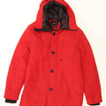 ZARA Mens Hooded Windbreaker Jacket UK 40 Large Red