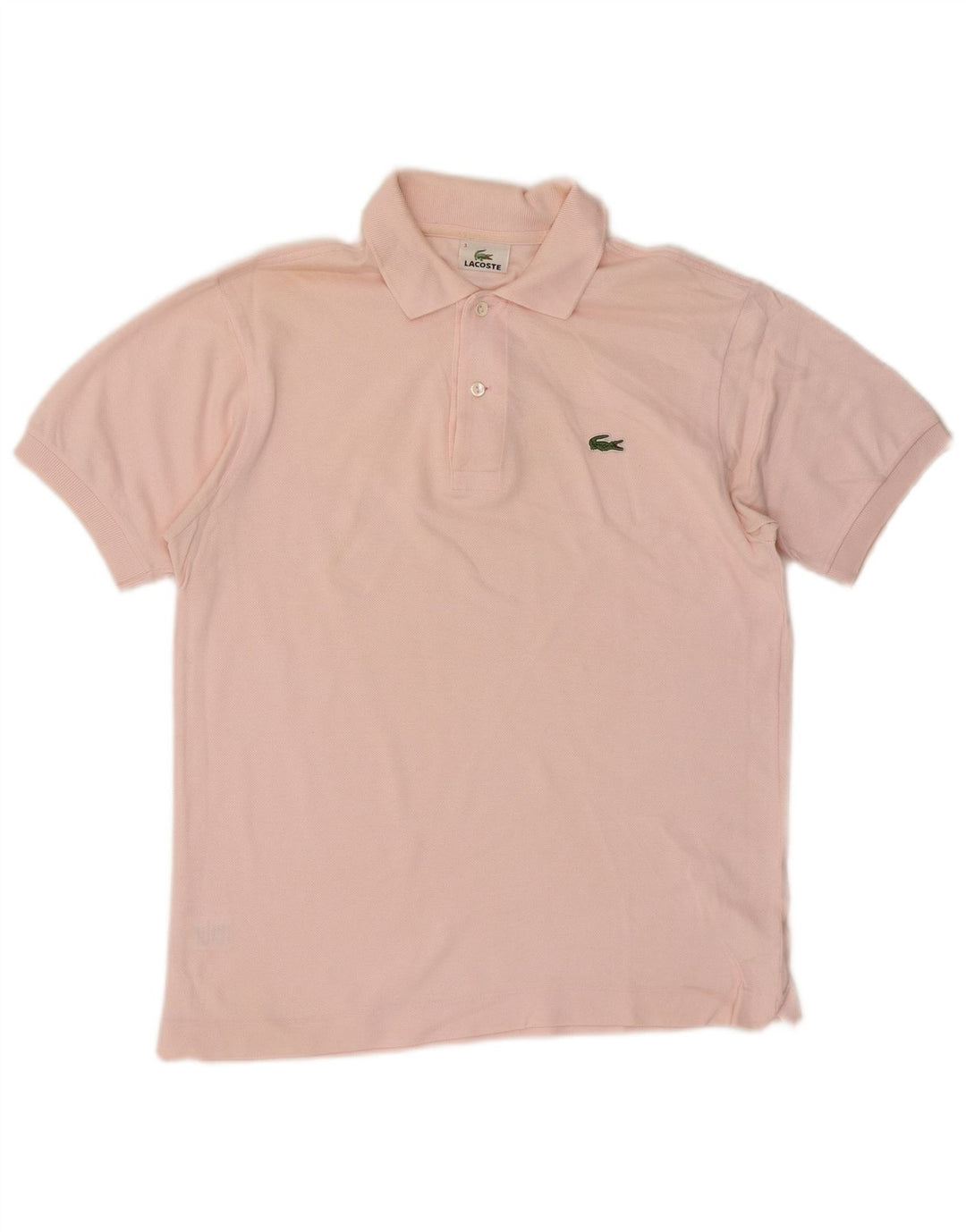 Lacoste Mens Polo Shirt Size 3 Small Pink Cotton