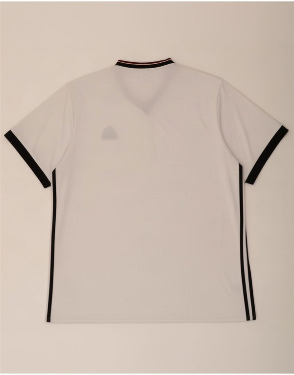 Adidas Mens Climalite T-Shirt Top 2XL White Colourblock Polyester