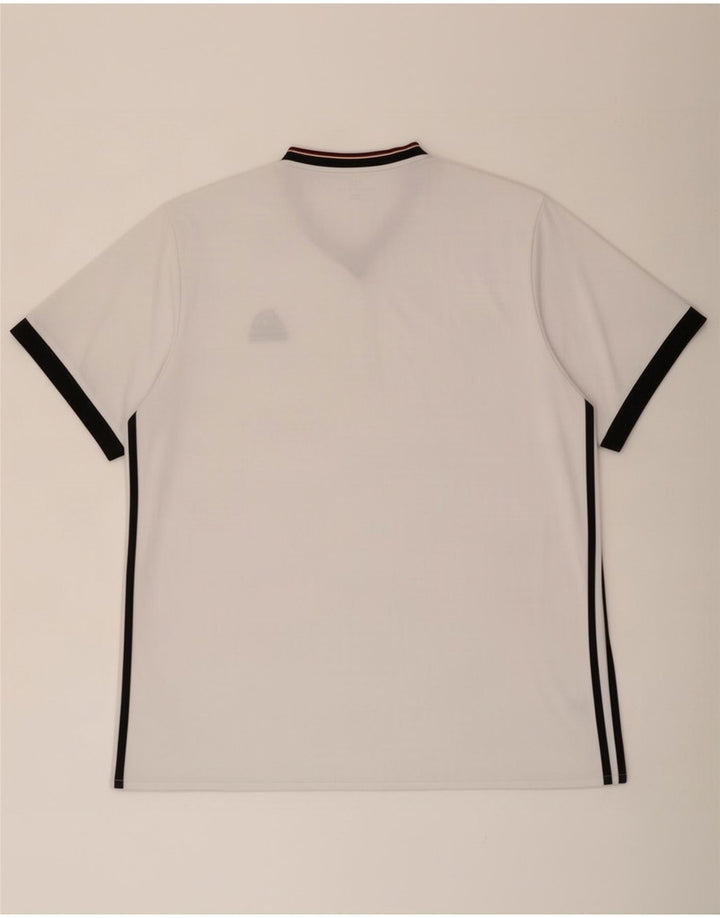Adidas Mens Climalite T-Shirt Top 2XL White Colourblock Polyester