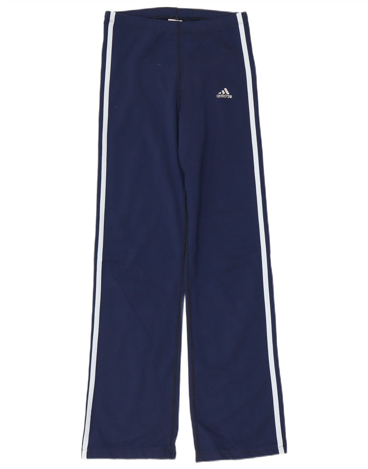 ADIDAS Womens Climalite Tracksuit Trousers UK 10 Small  Navy Blue