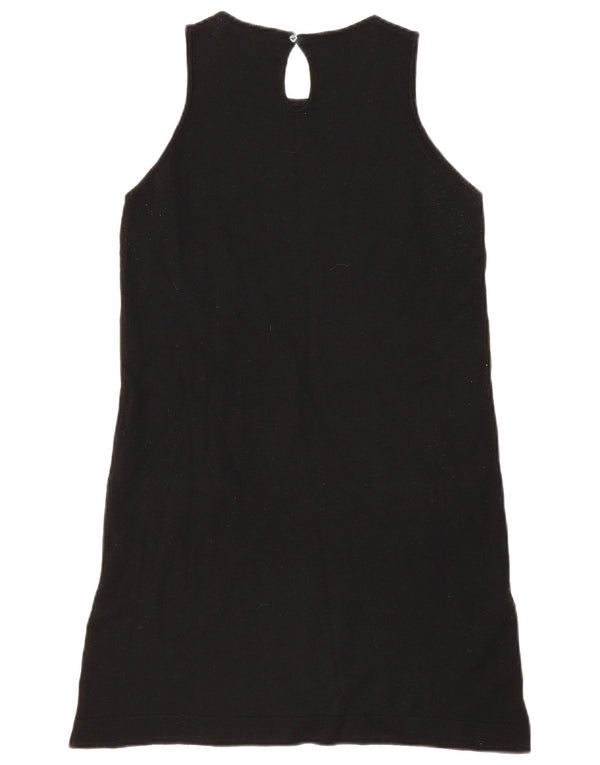Zara Womens Sleeveless Jumper Dress UK 12 Medium Black Acrylic