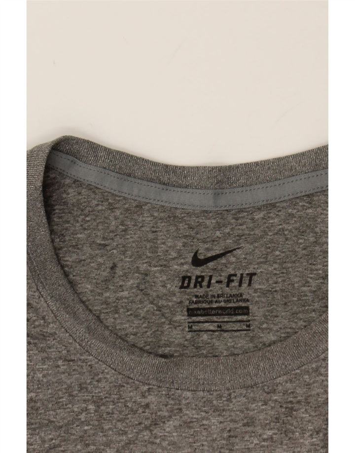 NIKE Womens Spartans Graphic T-Shirt Top UK 12 Medium Grey Flecked Vintage Nike and Second-Hand Nike from Messina Hembry 