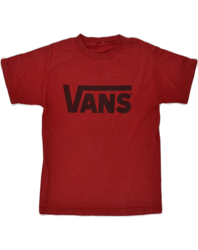 VANS Womens Graphic T-Shirt Top UK 12 Medium Red | Vintage Vans | Thrift | Second-Hand Vans | Used Clothing | Messina Hembry 