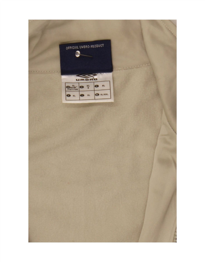 UMBRO Mens Tracksuit Top Jacket UK 44/46 XL Beige Colourblock Polyester Vintage Umbro and Second-Hand Umbro from Messina Hembry 