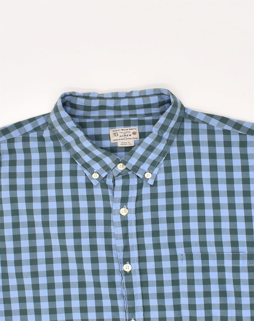 J. CREW Mens Shirt XL Blue Gingham Cotton | Vintage J. Crew | Thrift | Second-Hand J. Crew | Used Clothing | Messina Hembry 