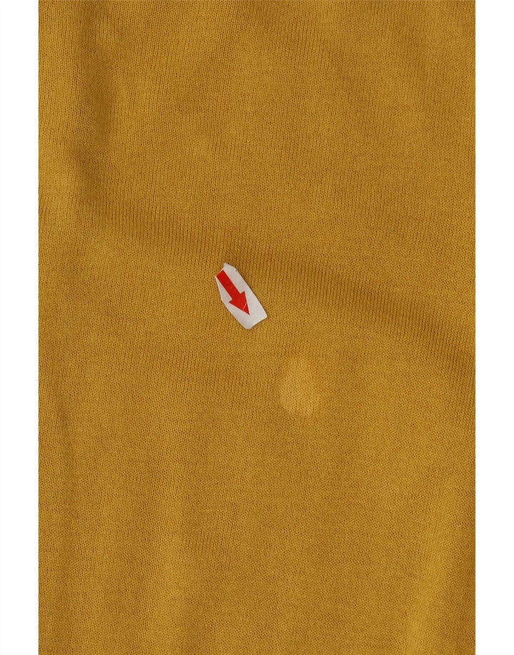 Massimo Dutti Womens Cardigan Sweater UK 10 Small Yellow Wool