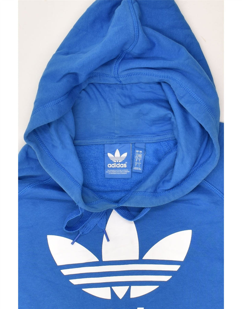ADIDAS Mens Hoodie Jumper Large Blue Cotton | Vintage Adidas | Thrift | Second-Hand Adidas | Used Clothing | Messina Hembry 