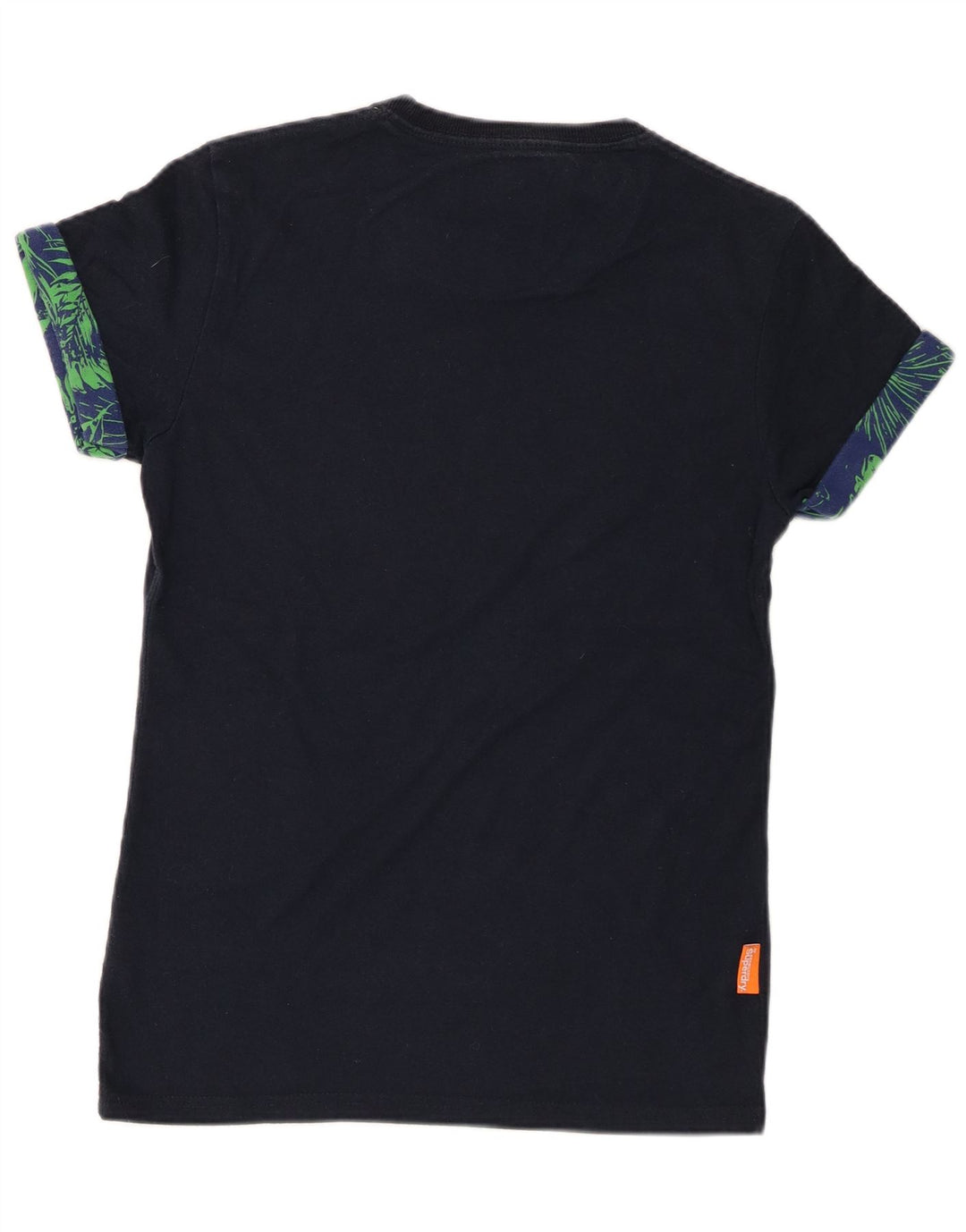 Superdry Mens T-Shirt Top Small Navy Blue Cotton