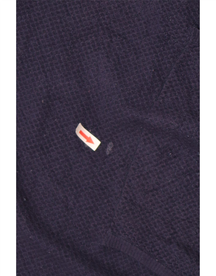 Marks & Spencer Womens Hooded Jumper Sweater UK 14 Medium Navy Blue Viscose