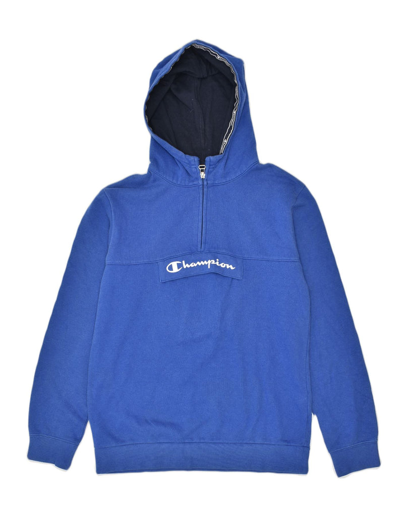 CHAMPION Boys Graphic Hoodie Jumper 13-14 Years XL Blue Cotton | Vintage | Thrift | Second-Hand | Used Clothing | Messina Hembry 