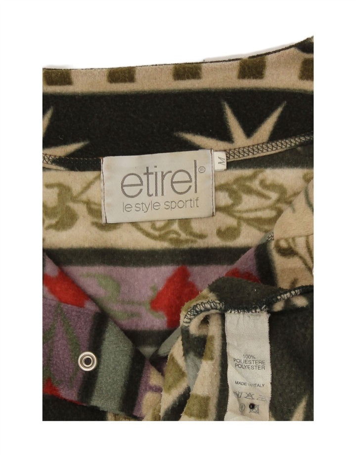 Etirel Womens Oversized Fleece Jumper UK 14 Medium Multicoloured Fair Isle