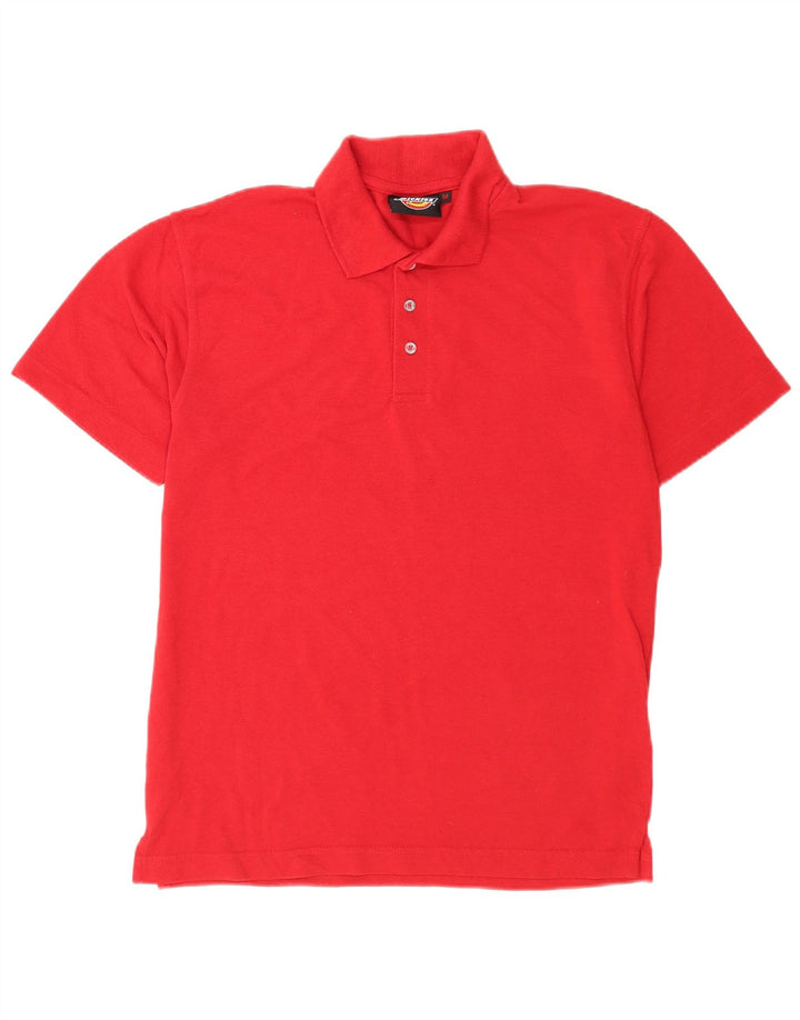 Dickies Mens Polo Shirt Medium Red Polyester