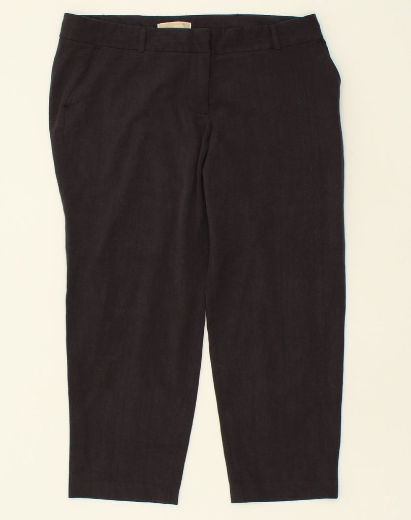 MICHAEL KORS Womens Tapered Chino Trousers US 14 XL W36 L30 Black | Vintage Michael Kors | Thrift | Second-Hand Michael Kors | Used Clothing | Messina Hembry 