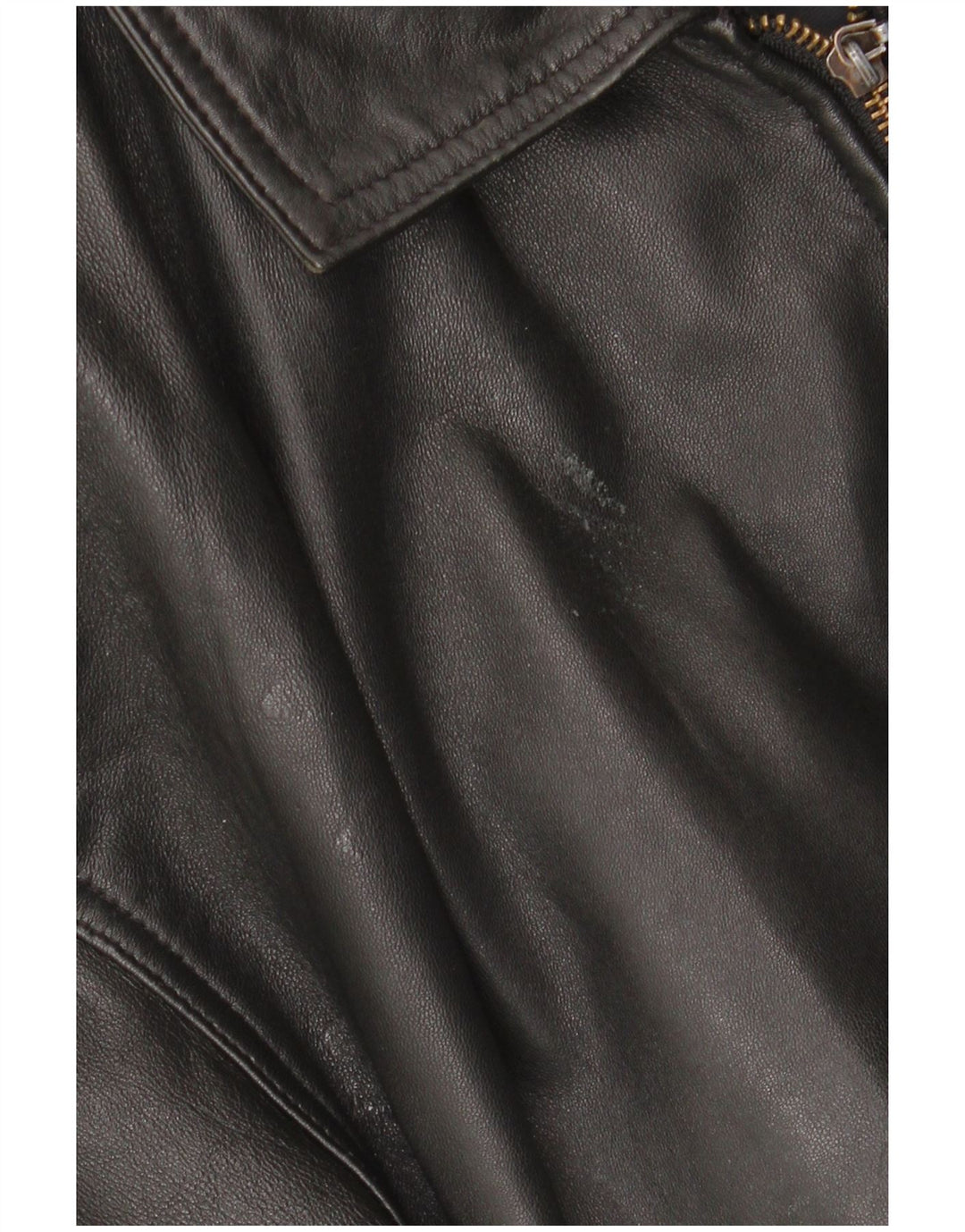 Vintage Mens Bomber Leather Jacket UK 42 XL Black