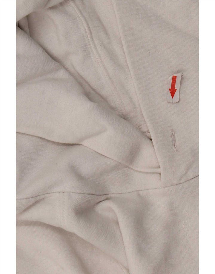 Levi's Mens Graphic Hoodie Jumper Large White Cotton