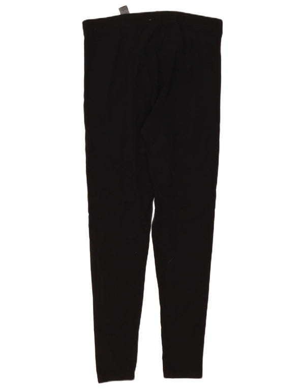 Marks & Spencer Womens Leggings UK 14 Medium Black Cotton