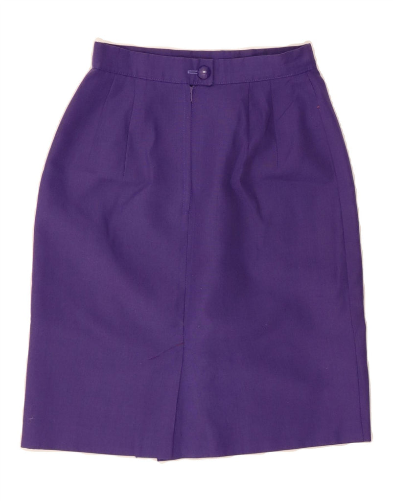 VINTAGE Womens Pencil Skirt W24 XS Purple Vintage Vintage and Second-Hand Vintage from Messina Hembry 