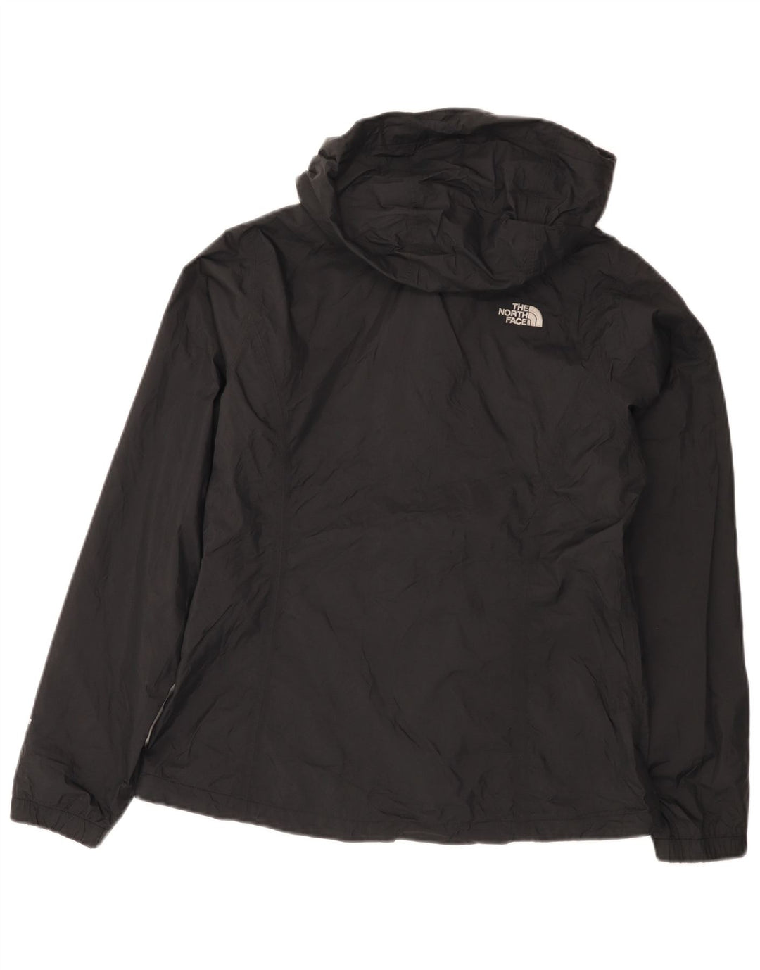 The North Face Womens Hooded Rain Jacket UK 14 Medium Black Nylon