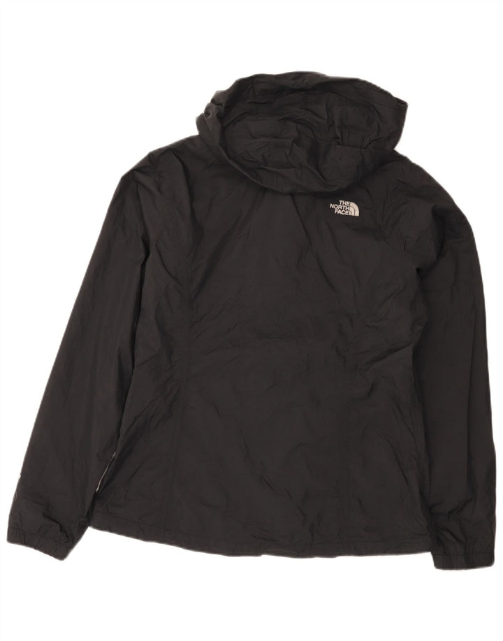 The North Face Womens Hooded Rain Jacket UK 14 Medium Black Nylon