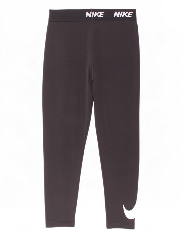 Nike Girls Graphic Leggings 6-7 Years Large Black