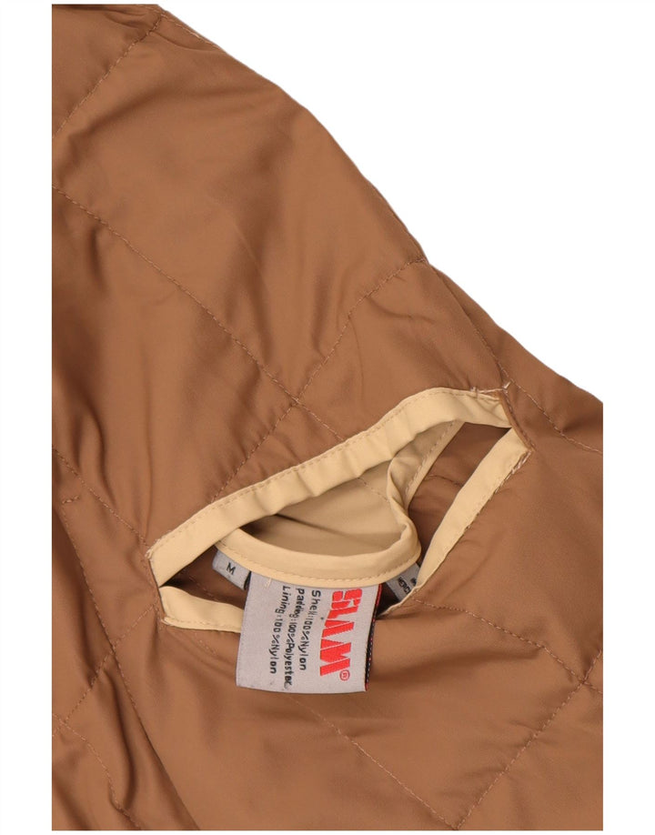 Slam Womens Reversible Padded Jacket UK 14 Medium Beige Nylon