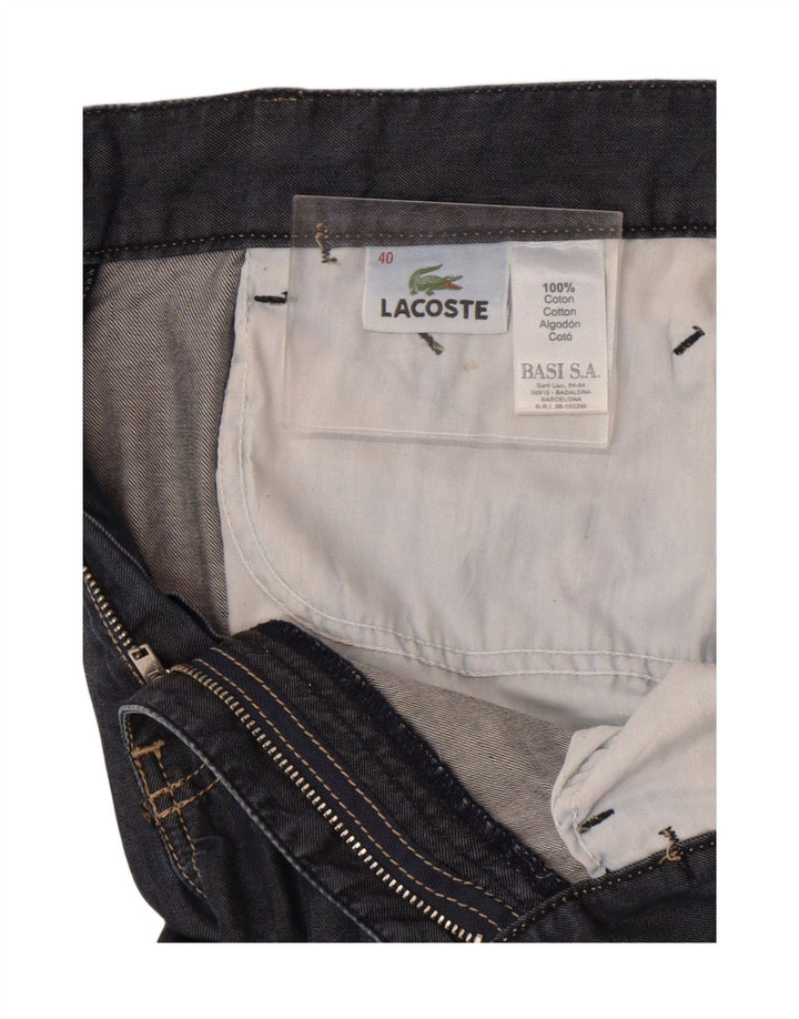 Lacoste Womens Straight Jeans Size 40 Medium W30 L32 Navy Blue Cotton
