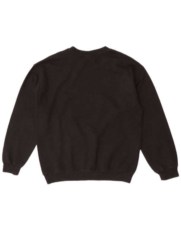 Topshop Womens London Graphic Sweatshirt Jumper UK 14 Medium Black