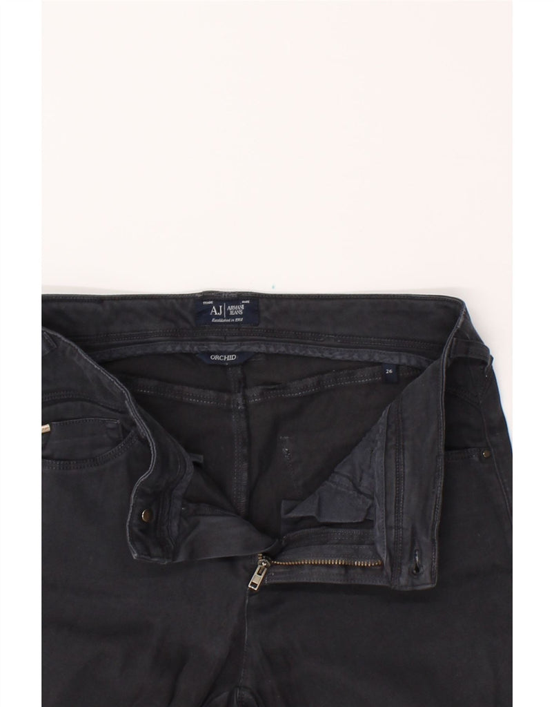 ARMANI Womens Orchid Skinny Jeans W26 L27  Black Cotton Vintage Armani and Second-Hand Armani from Messina Hembry 