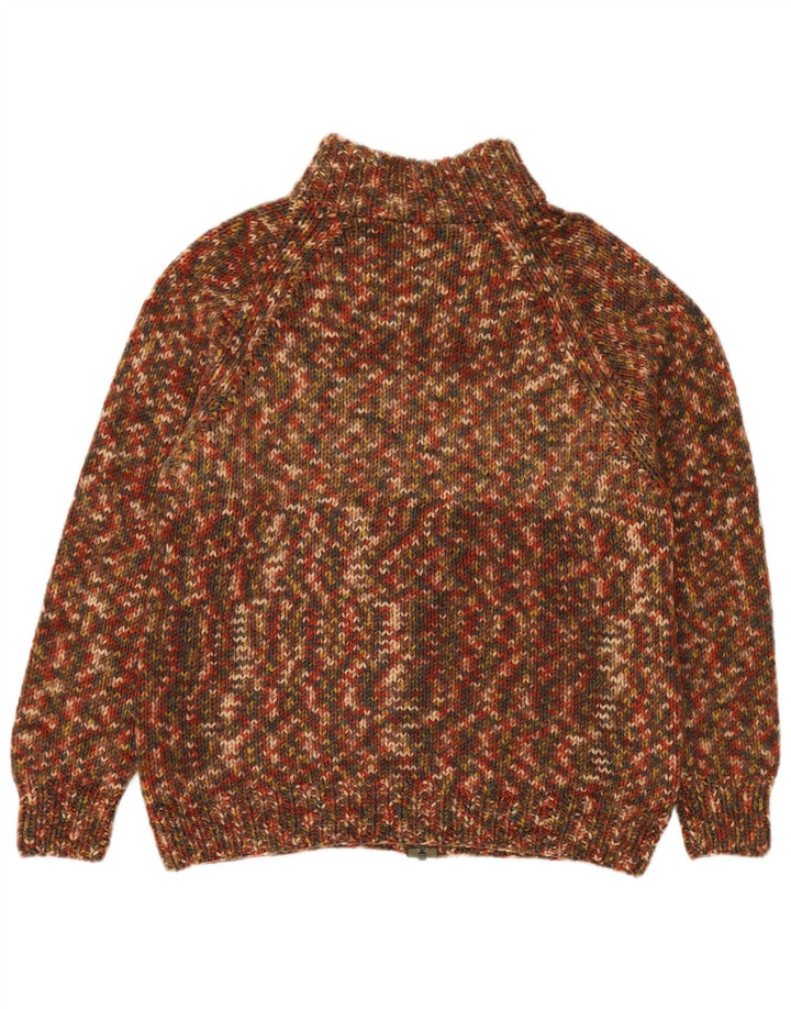 Vintage Mens Cardigan Sweater Medium Multicoloured Flecked