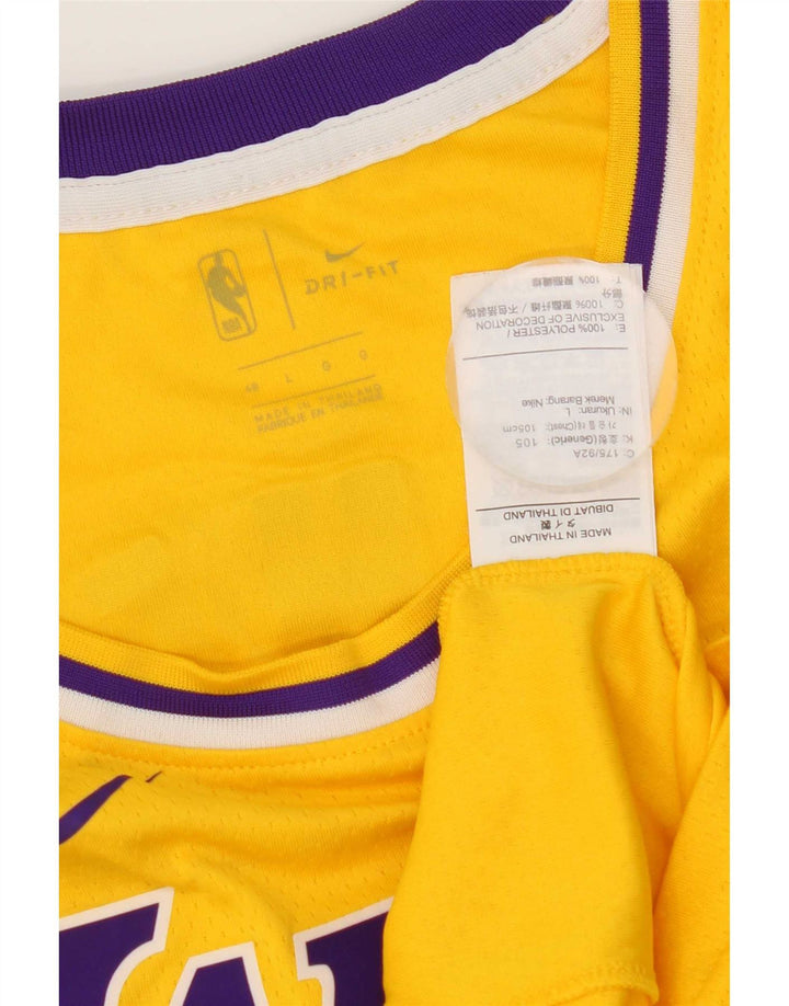 Nike Mens Lakers Graphic Vest Top Large Yellow Polyester