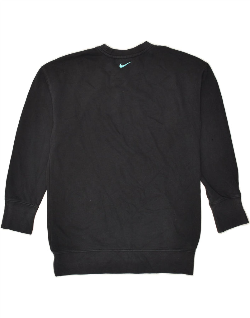 NIKE Boys Graphic Sweatshirt Jumper 10-11 Years Medium Black Cotton | Vintage Nike | Thrift | Second-Hand Nike | Used Clothing | Messina Hembry 