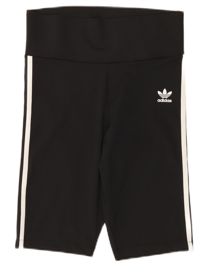 ADIDAS Womens Sport Shorts UK 12 Medium Black Polyester