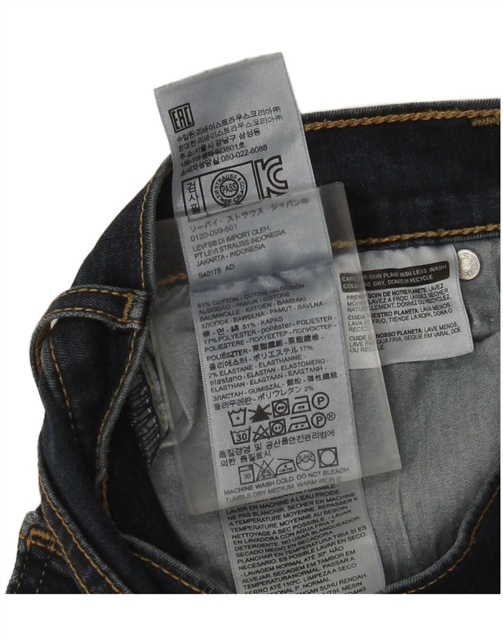 Levi's Womens Skinny Jeans W29 L30 Navy Blue Cotton