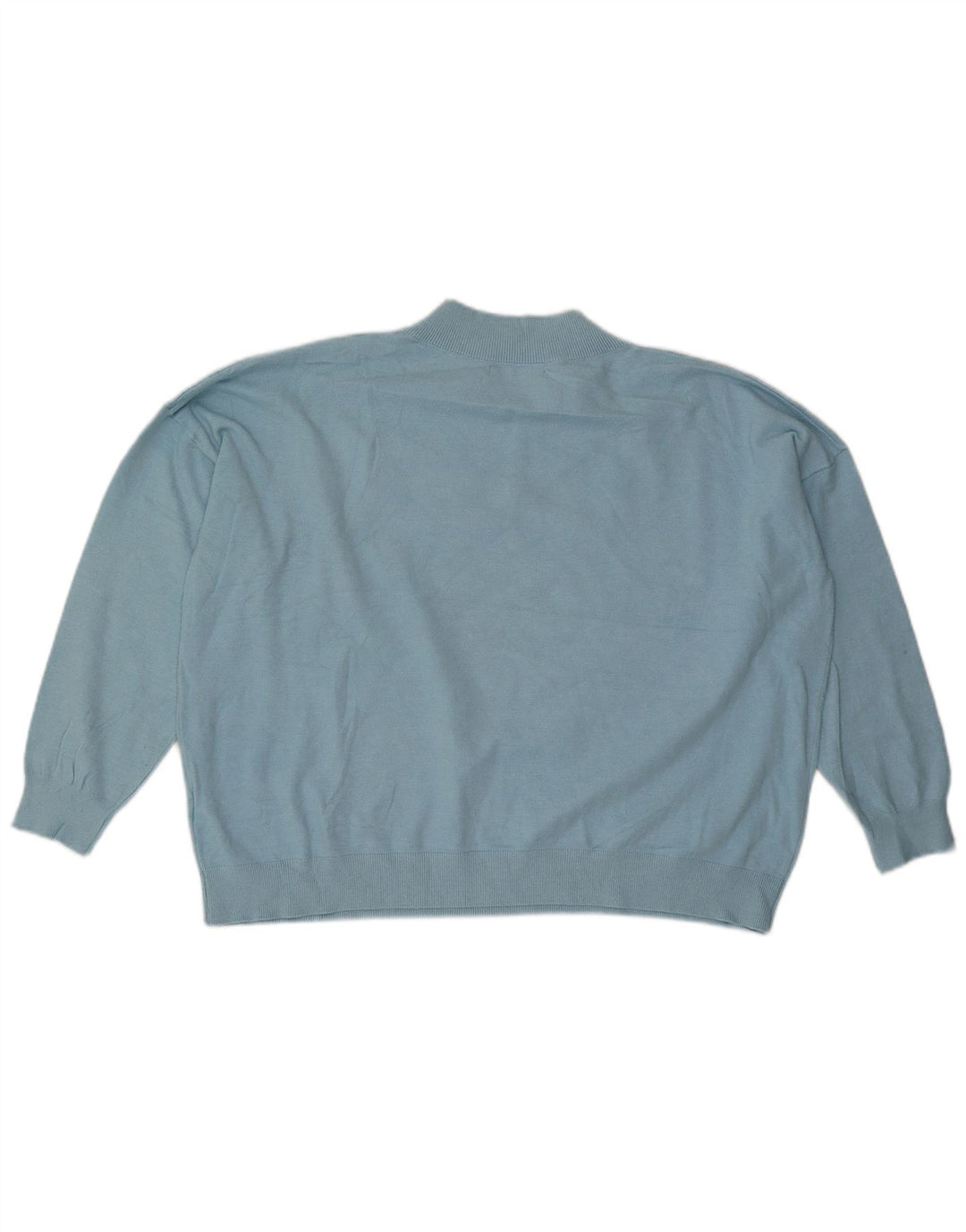 Marks & Spencer Womens Oversized V-Neck Jumper Sweater UK 18 XL Blue