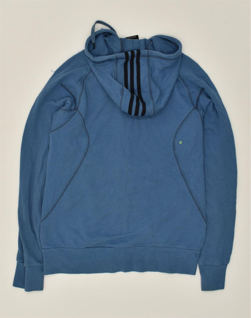 ADIDAS Mens Zip Hoodie Sweater Small Blue Cotton | Vintage Adidas | Thrift | Second-Hand Adidas | Used Clothing | Messina Hembry 