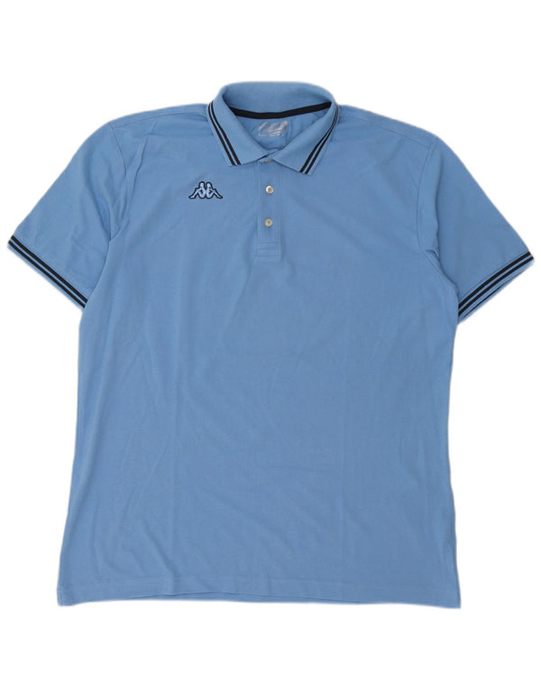 Kappa Mens Polo Shirt 2XL Blue Cotton