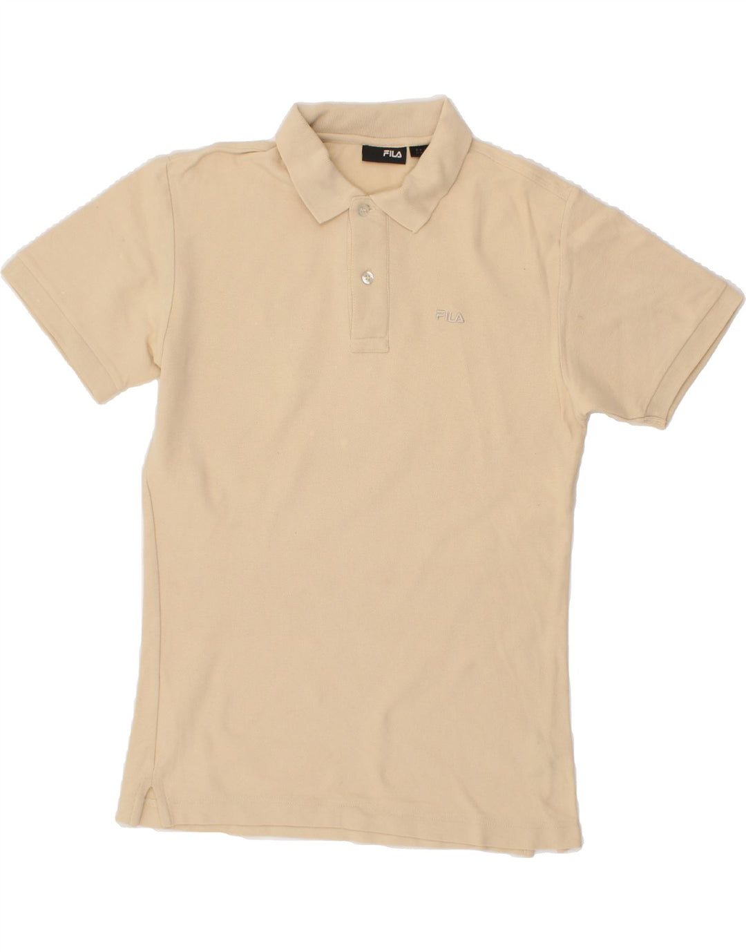 FILA Mens Polo Shirt XS Beige Cotton Vintage Fila and Second-Hand Fila from Messina Hembry 
