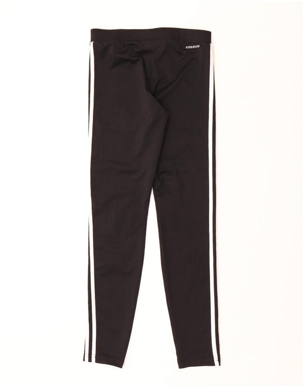 ADIDAS Girls Aeroready Leggings 13-14 Years Black Polyester