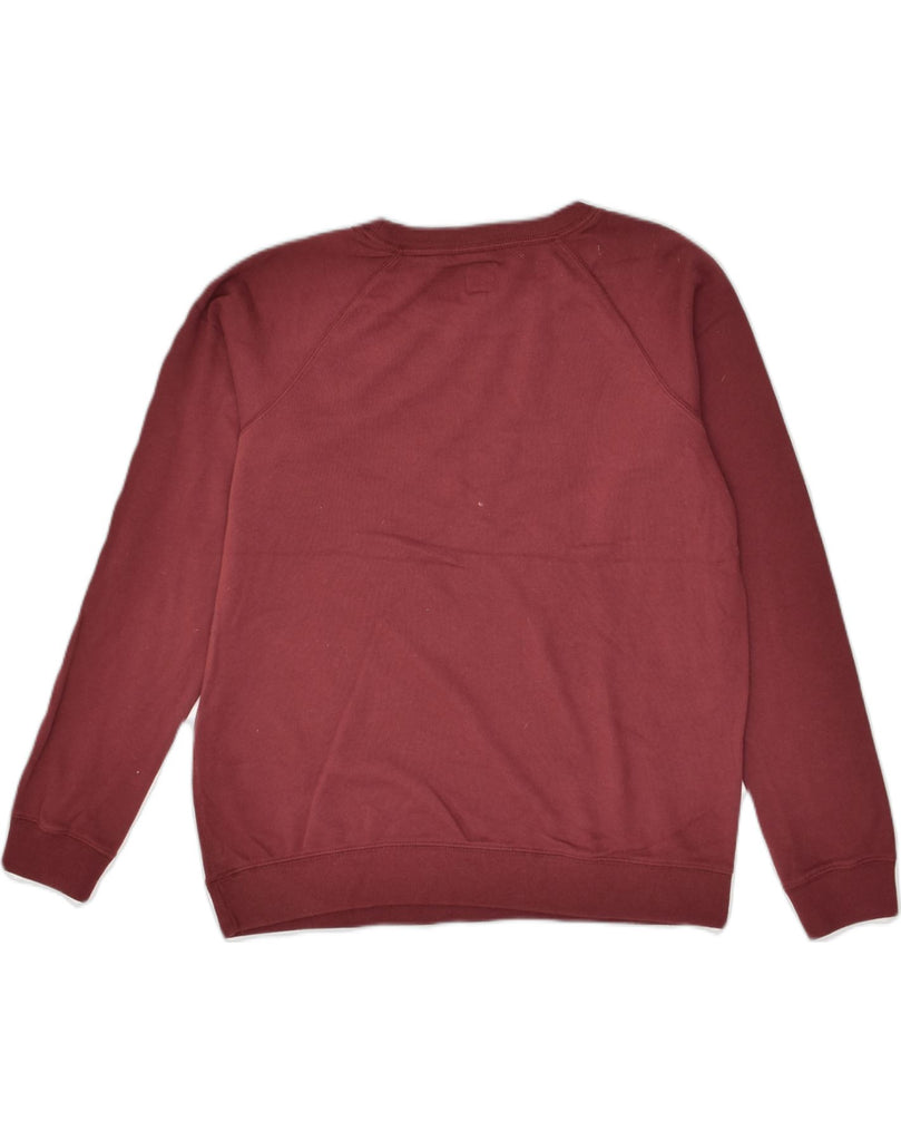 JACK WILLS Womens Sweatshirt Jumper UK 14 Large Maroon Cotton | Vintage Jack Wills | Thrift | Second-Hand Jack Wills | Used Clothing | Messina Hembry 