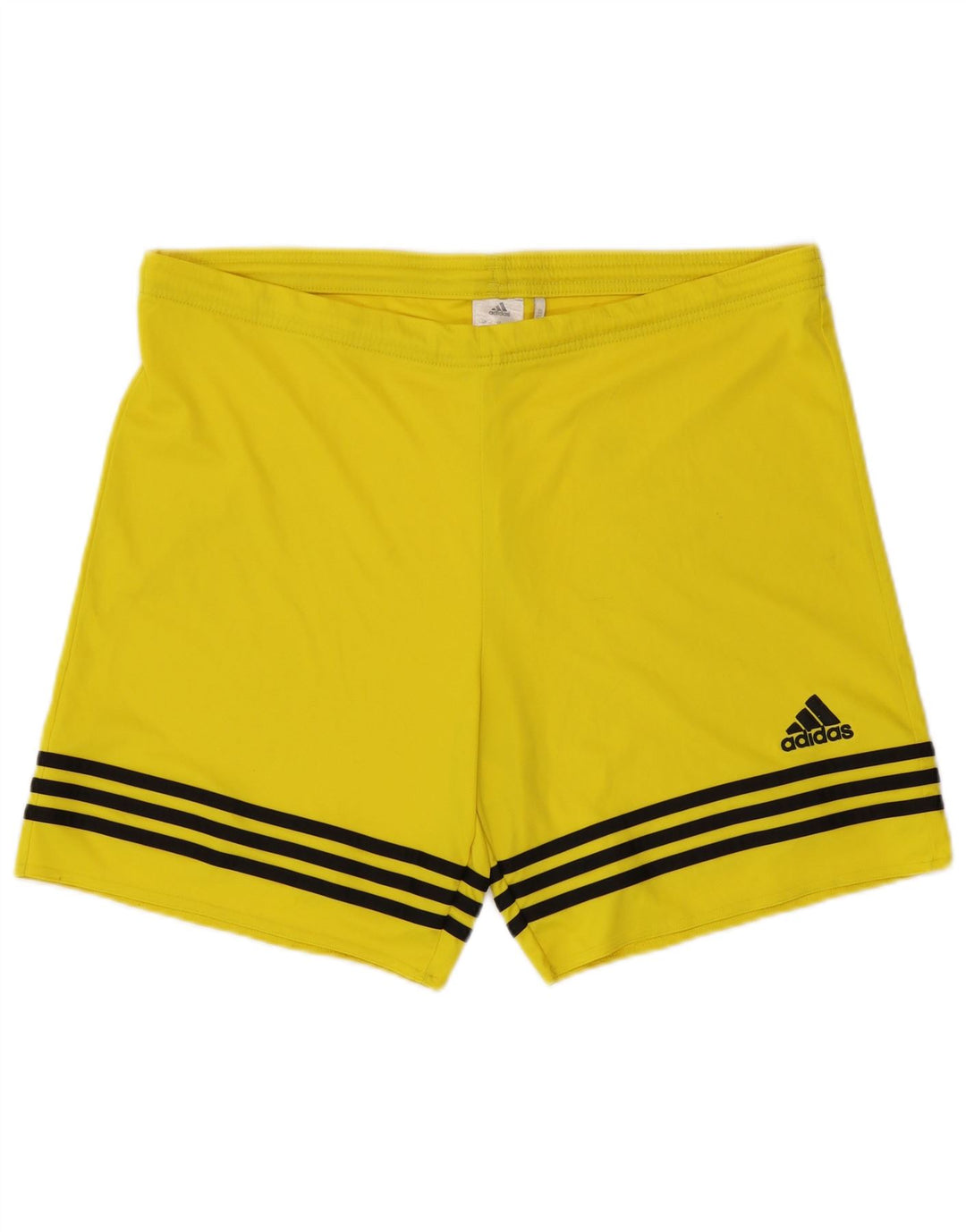 Adidas Mens Sport Shorts Large Yellow Striped Polyester