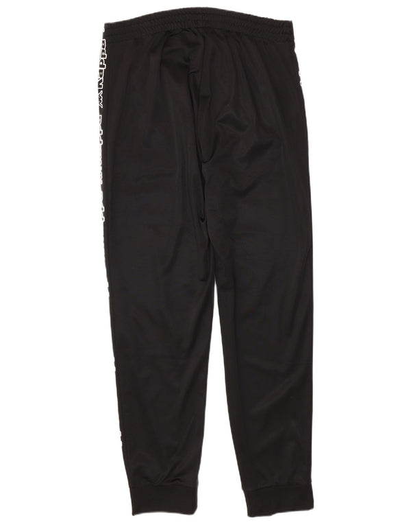 Kappa Mens Graphic Tracksuit Trousers Joggers Large Black Polyester